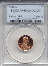 1988-S PCGS PR69RD DCAM